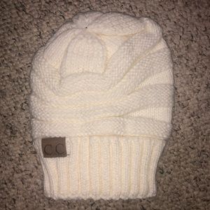 White CC Beanie